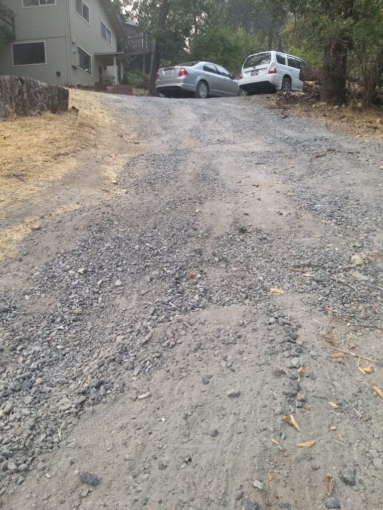 Steep and Curving Driveway Easy Street Gravel Road Repair
